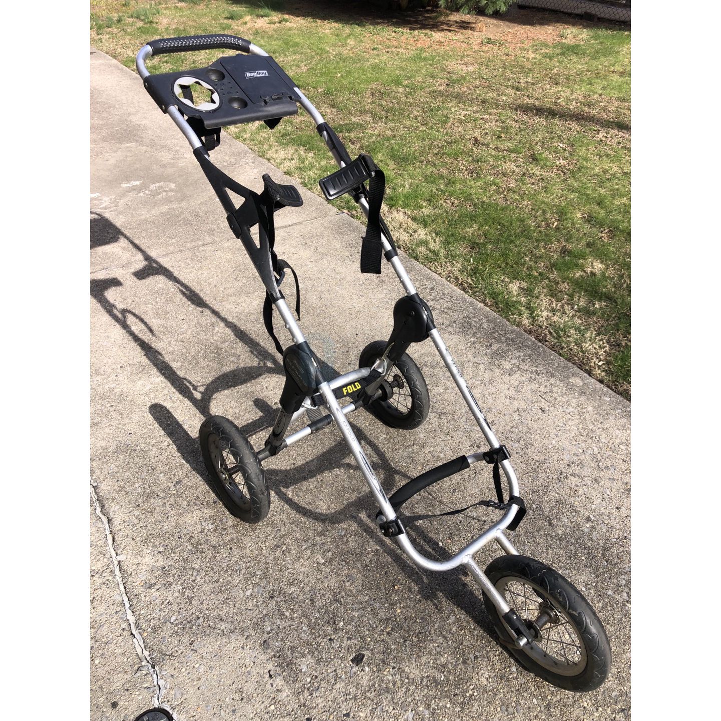 For Sale Bag Boy EZ Fold 12 Three Wheel Push Cart Review - Main Image
