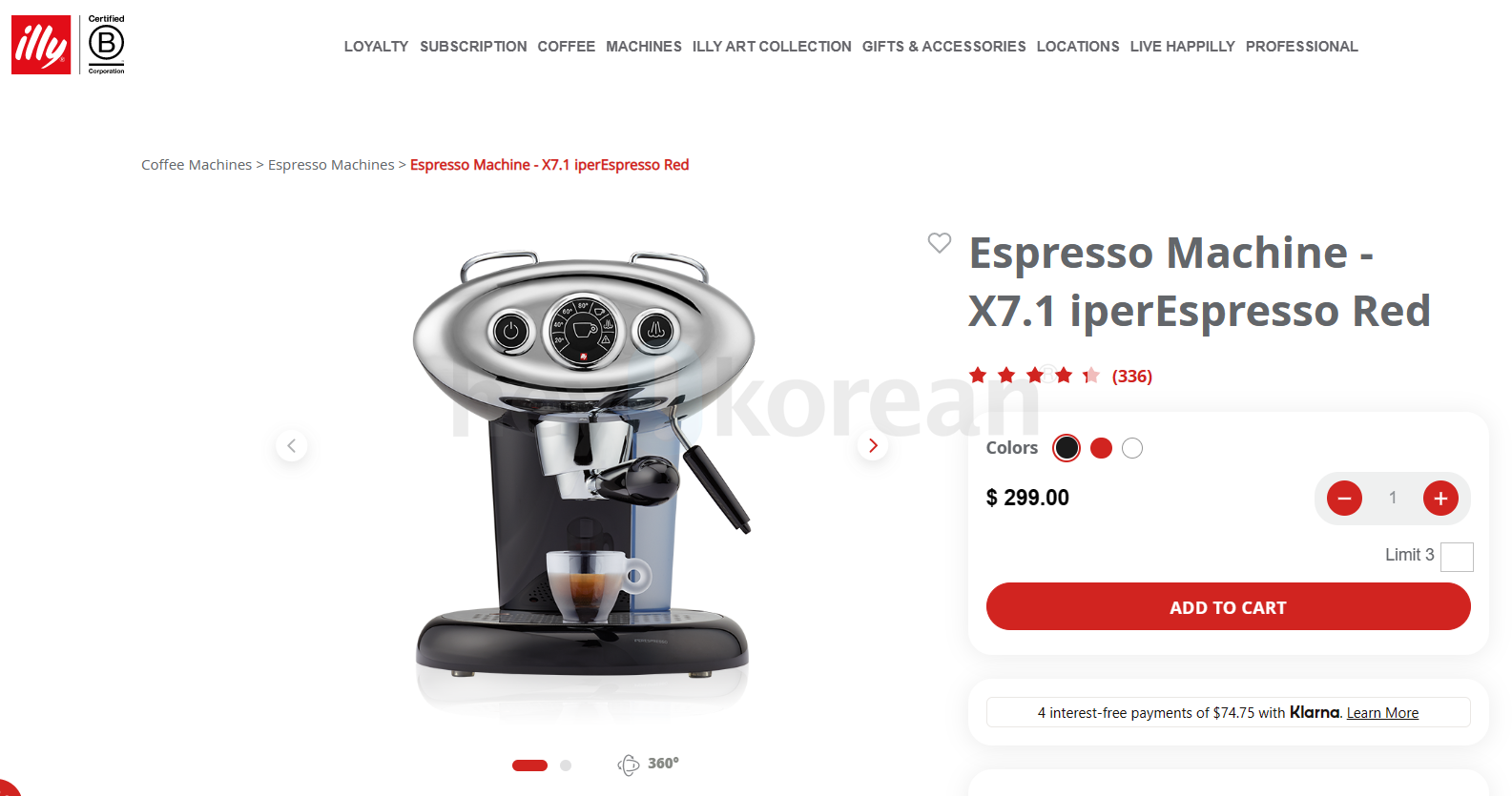 Illy Espresso Machine