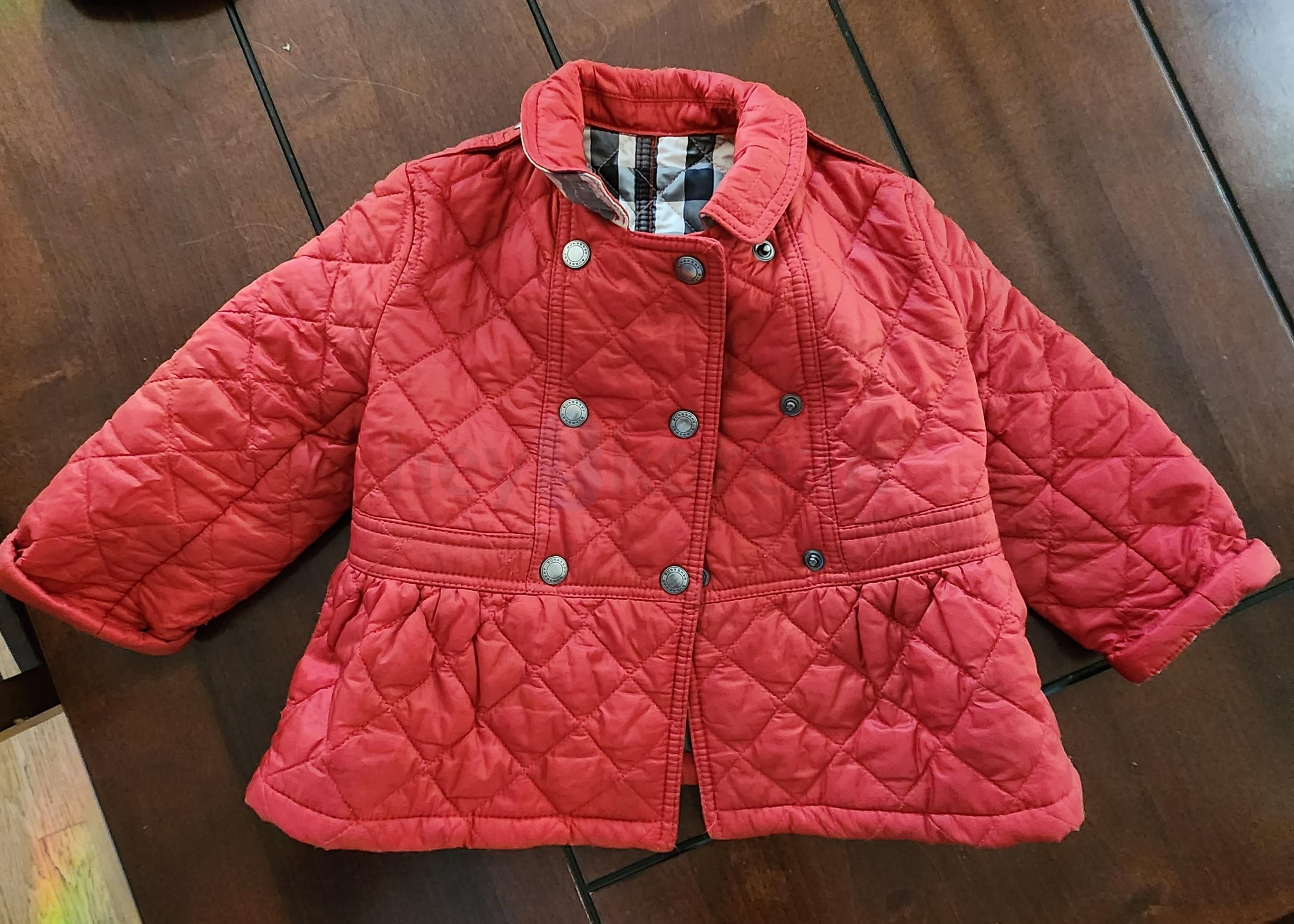 BURBERRY QUILTED PADDING JACKET RED - 18Month