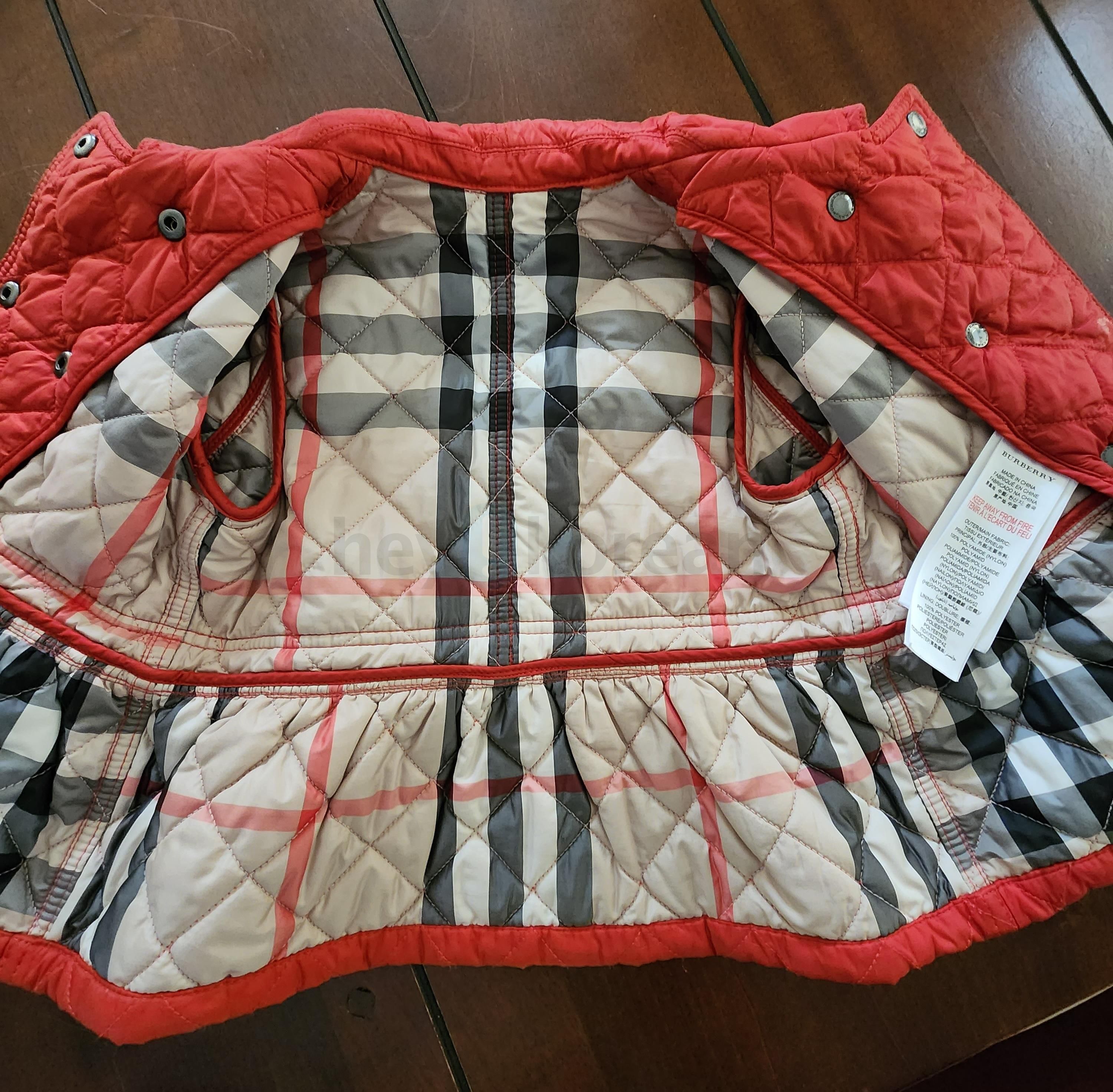 BURBERRY QUILTED PADDING JACKET RED 18Month