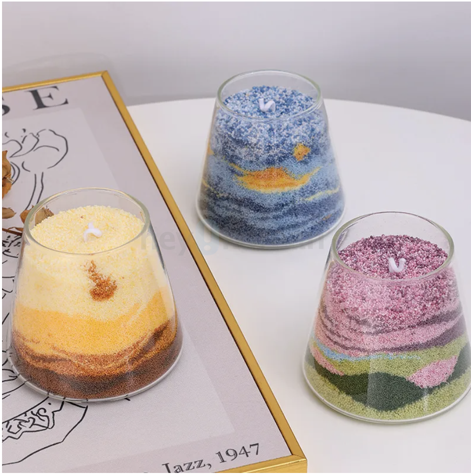 Sand Wax Candle Kit 모래왁스 양초 3개 만드는 킷트 박스채 새것