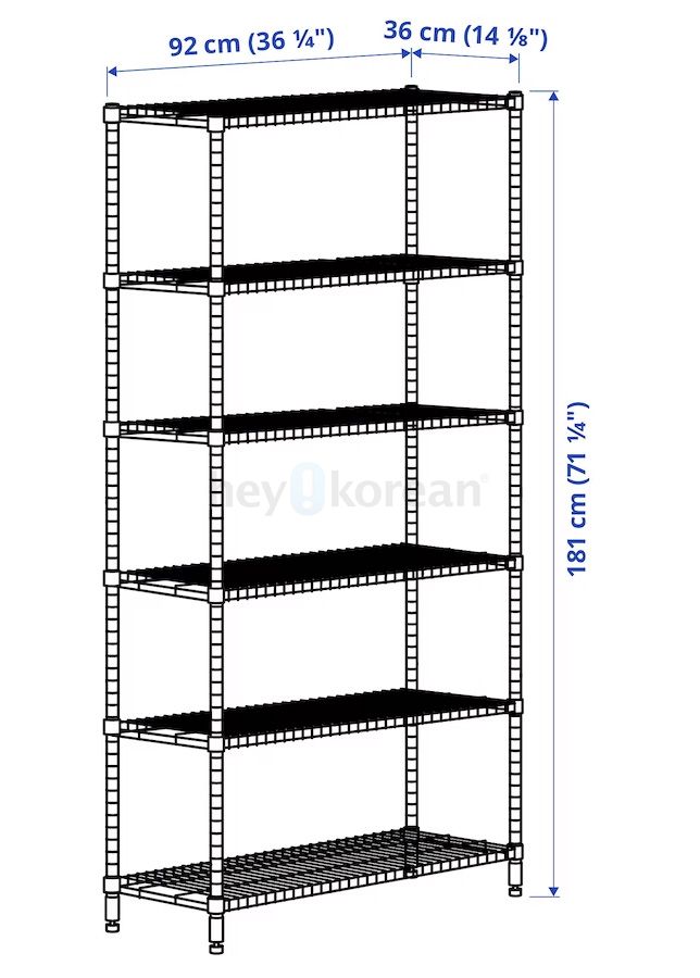 IKEA Metal Shelves, OMAR