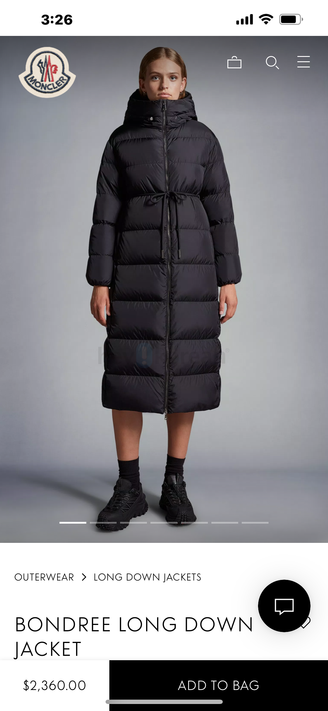 MONCLER BONDREE ロングダウンジャケット Moncler: Black Bondree Down Jacket | SSENSE