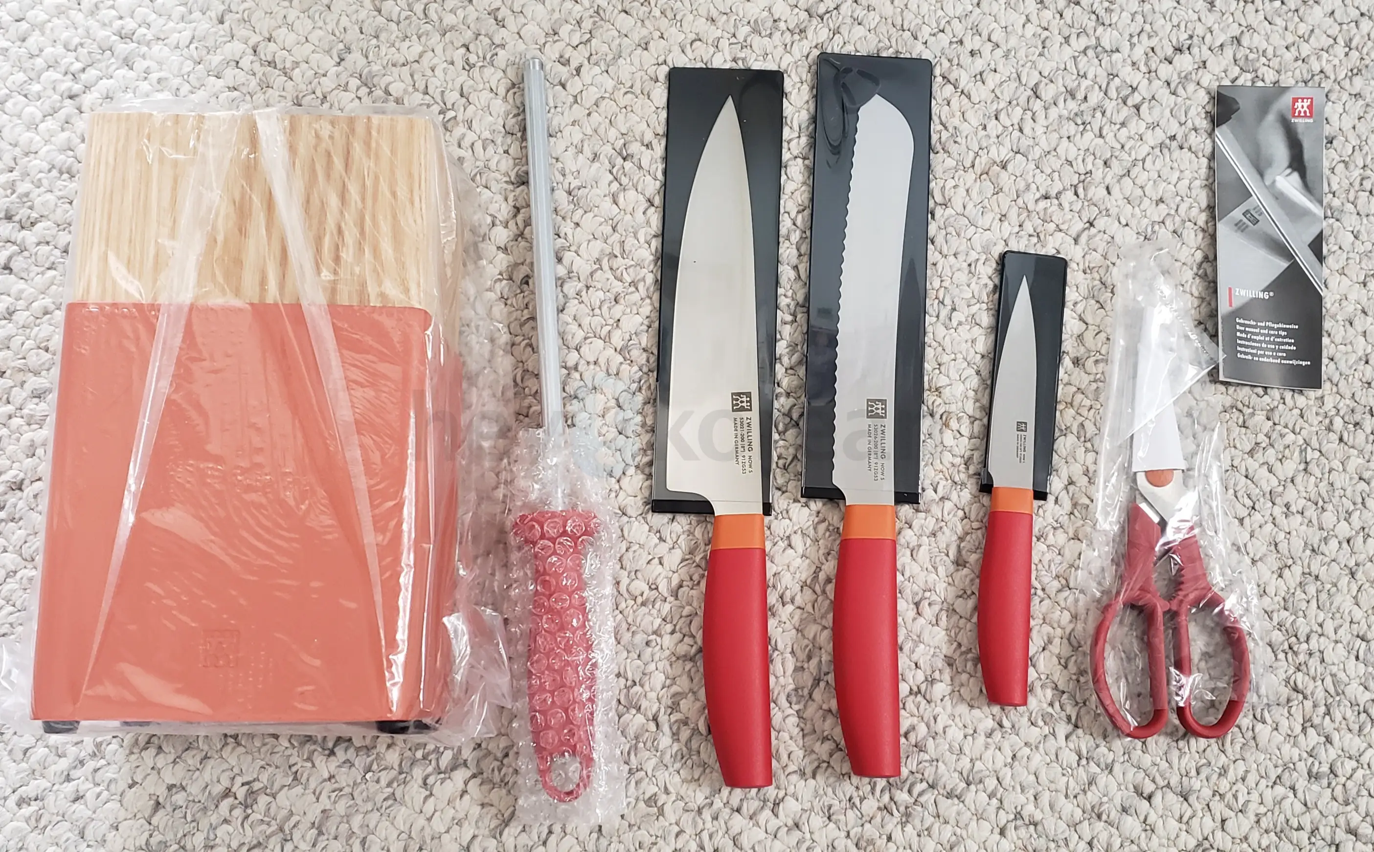 ZWILLING Now S Knife Block Set, 6-pc(Grenada Orange) Knife셋트팝니다