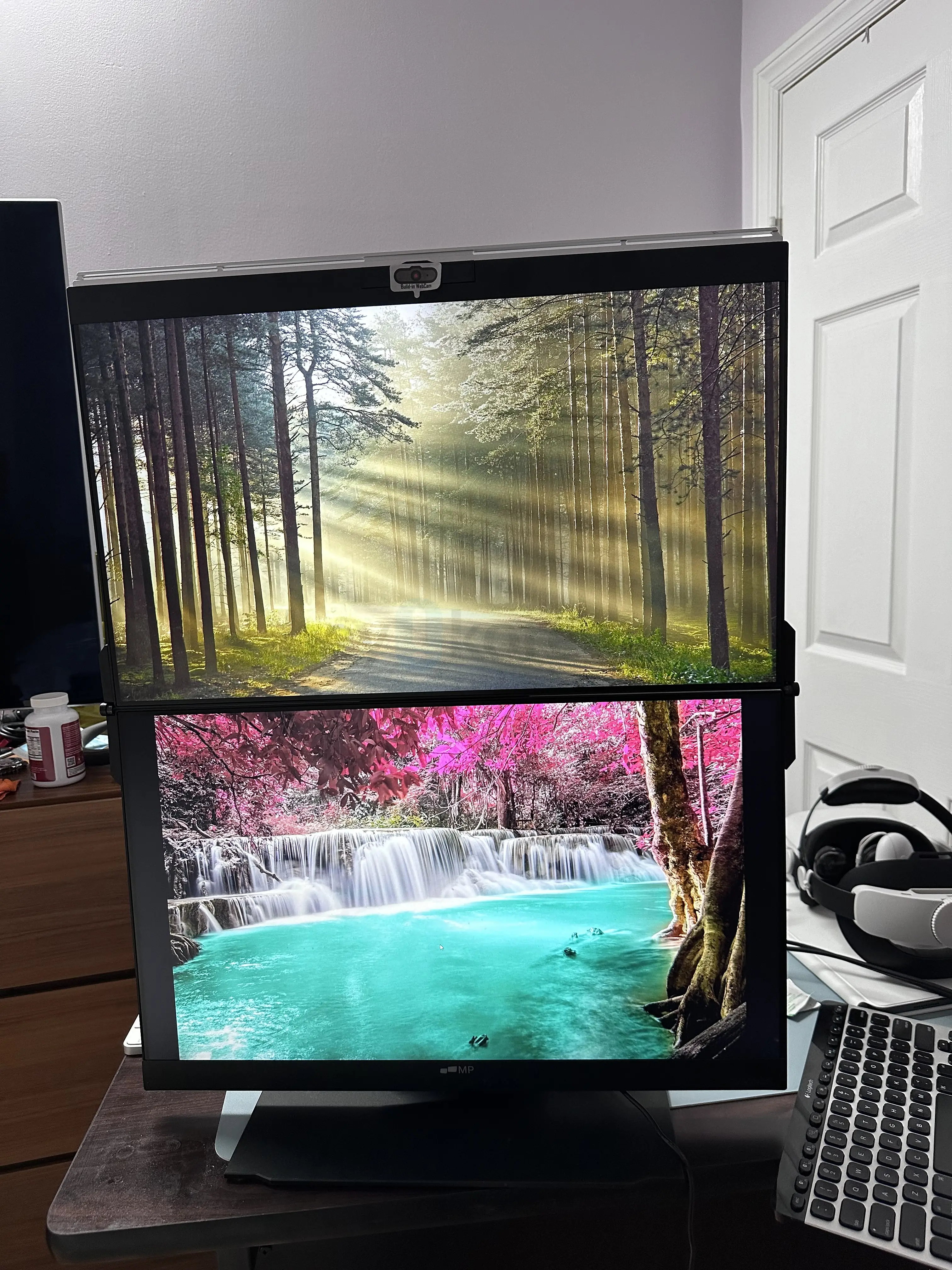 Dual 24-inch Stacked Monitor for sale