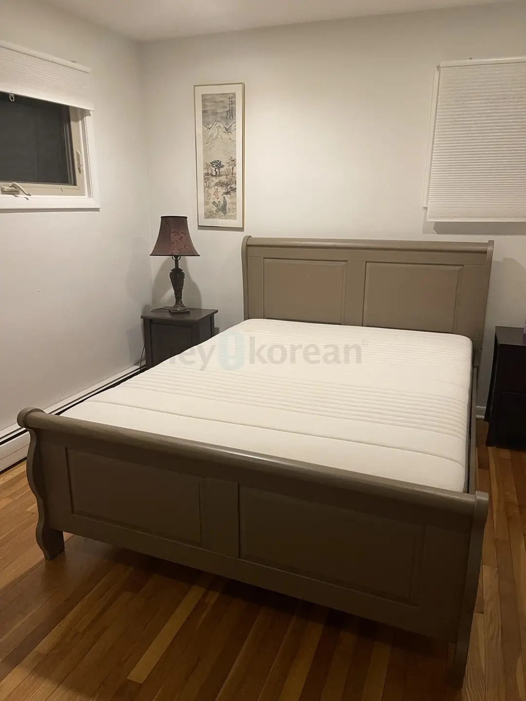 Queen Size Antigue Nice Sage Color Bed