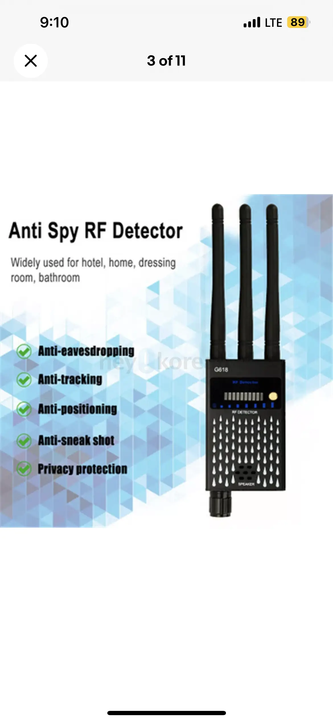 Anti Detector,Hidden Camera Lens Detector Bug Sweeper GPS RF Signal Finder