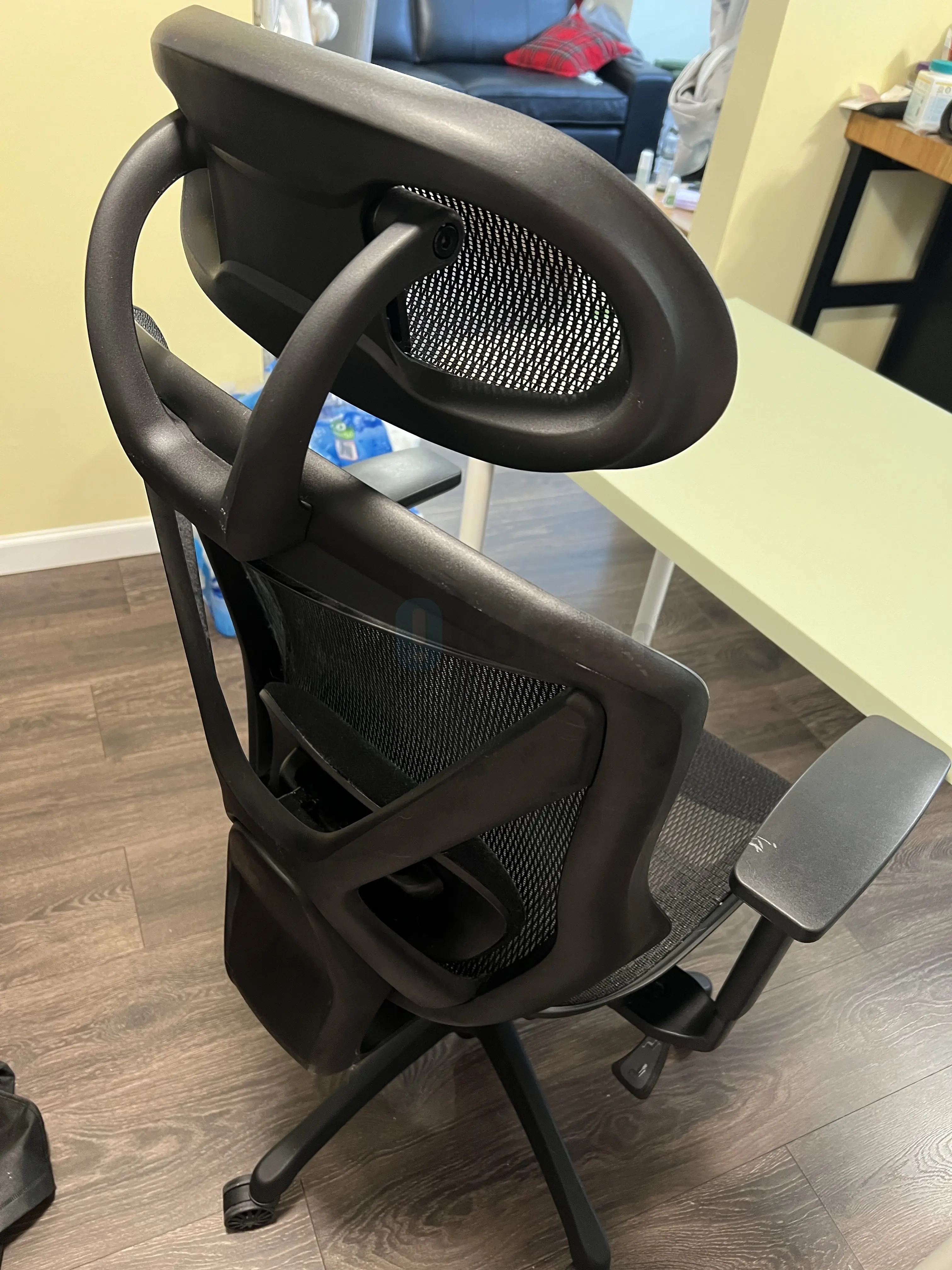 IKEA LAGKAPTEN table top (Light Green) with ADILS legs (White