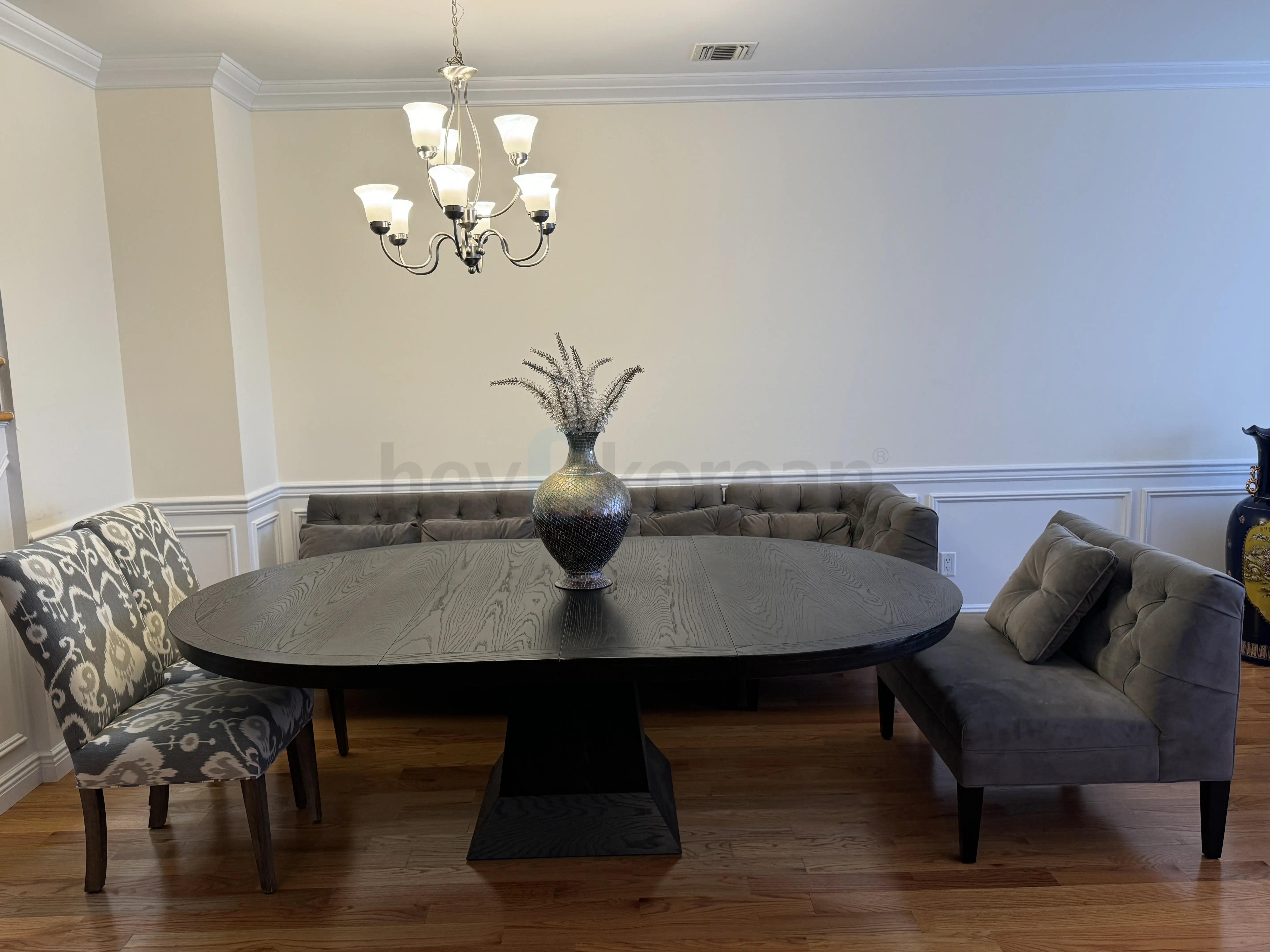 Dining Room Arhaus Dining Bench ARHAUS Leighton Pedestal Dining