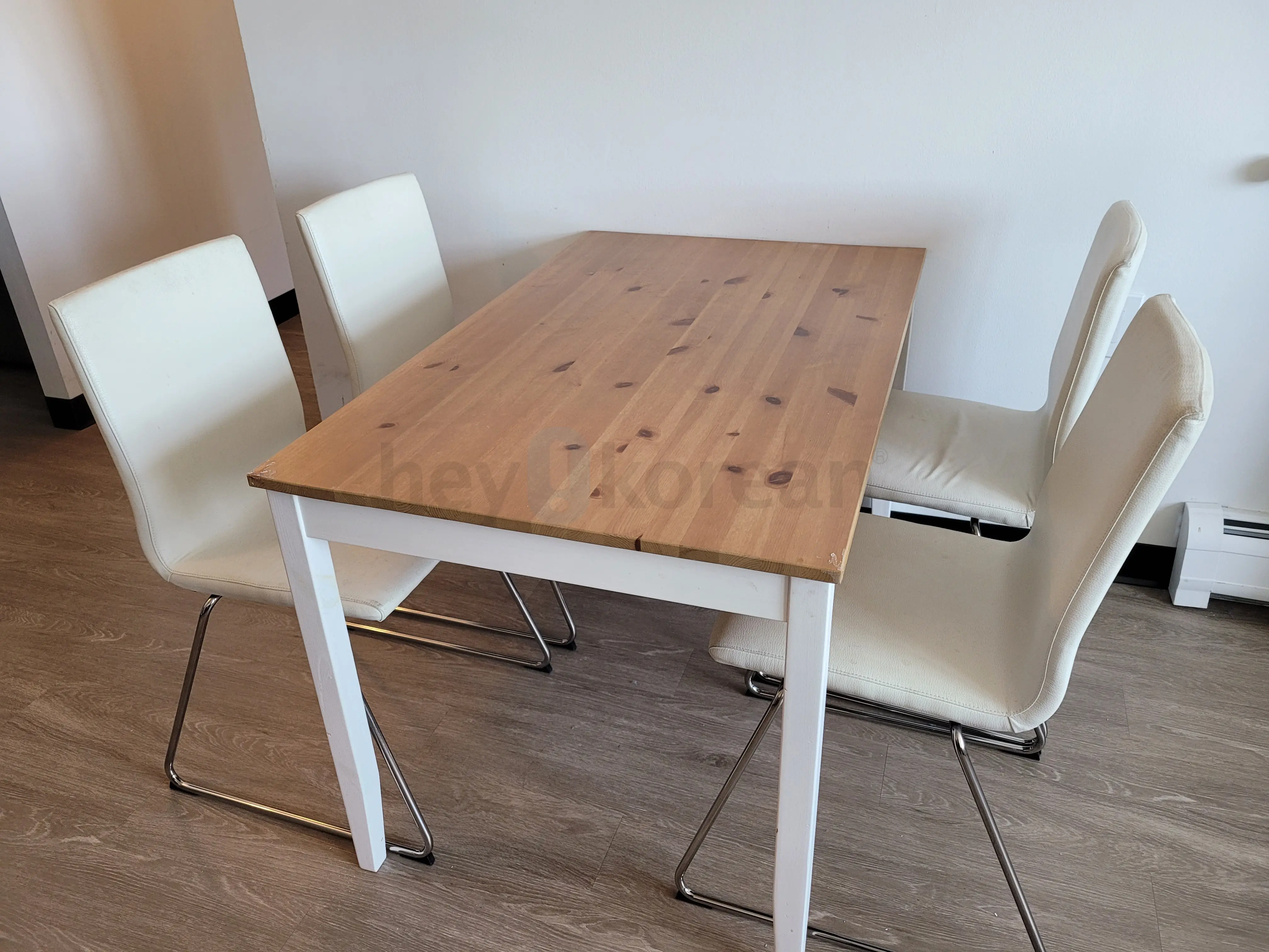 IKEA Kitchen table (46.5 inch x 29 inch) & 4 Chairs