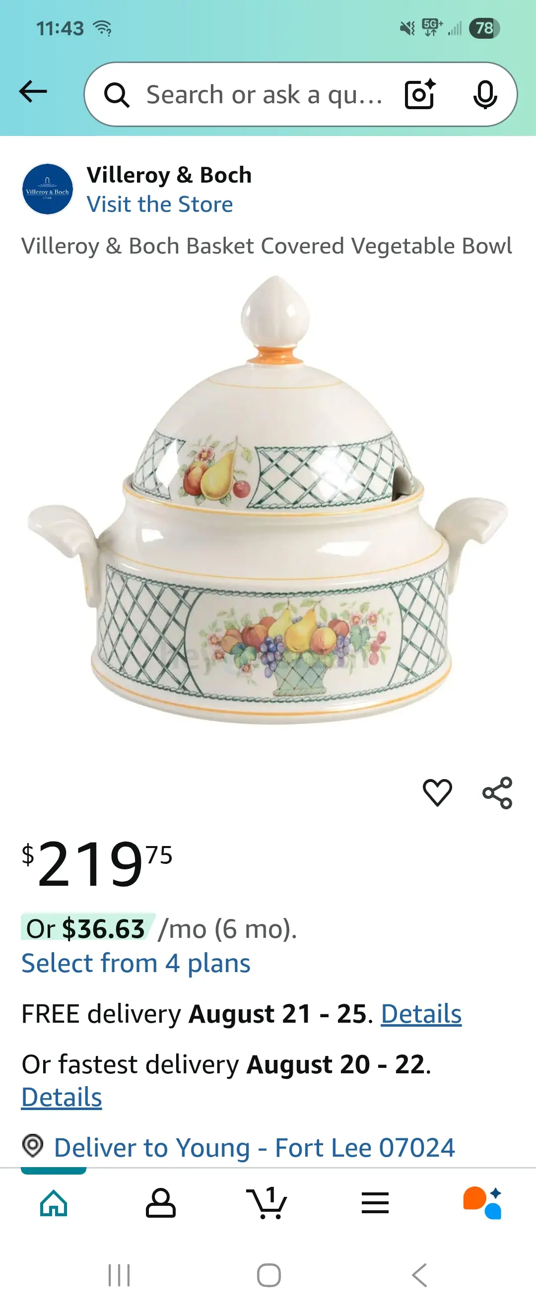 Villeroy & Bach 1748 Basket