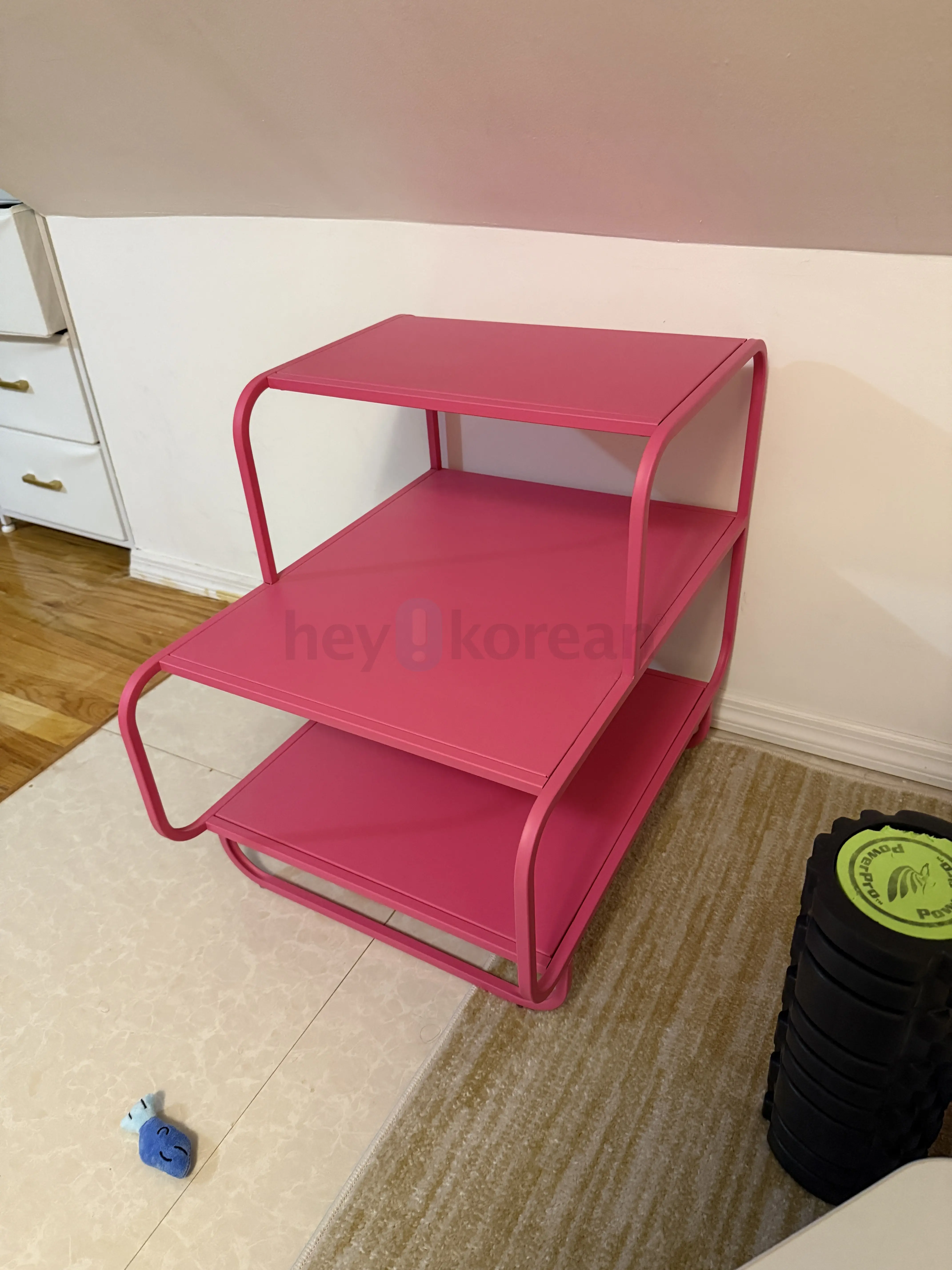 Alana Metal 3-Tiered Side Table/Nightstand