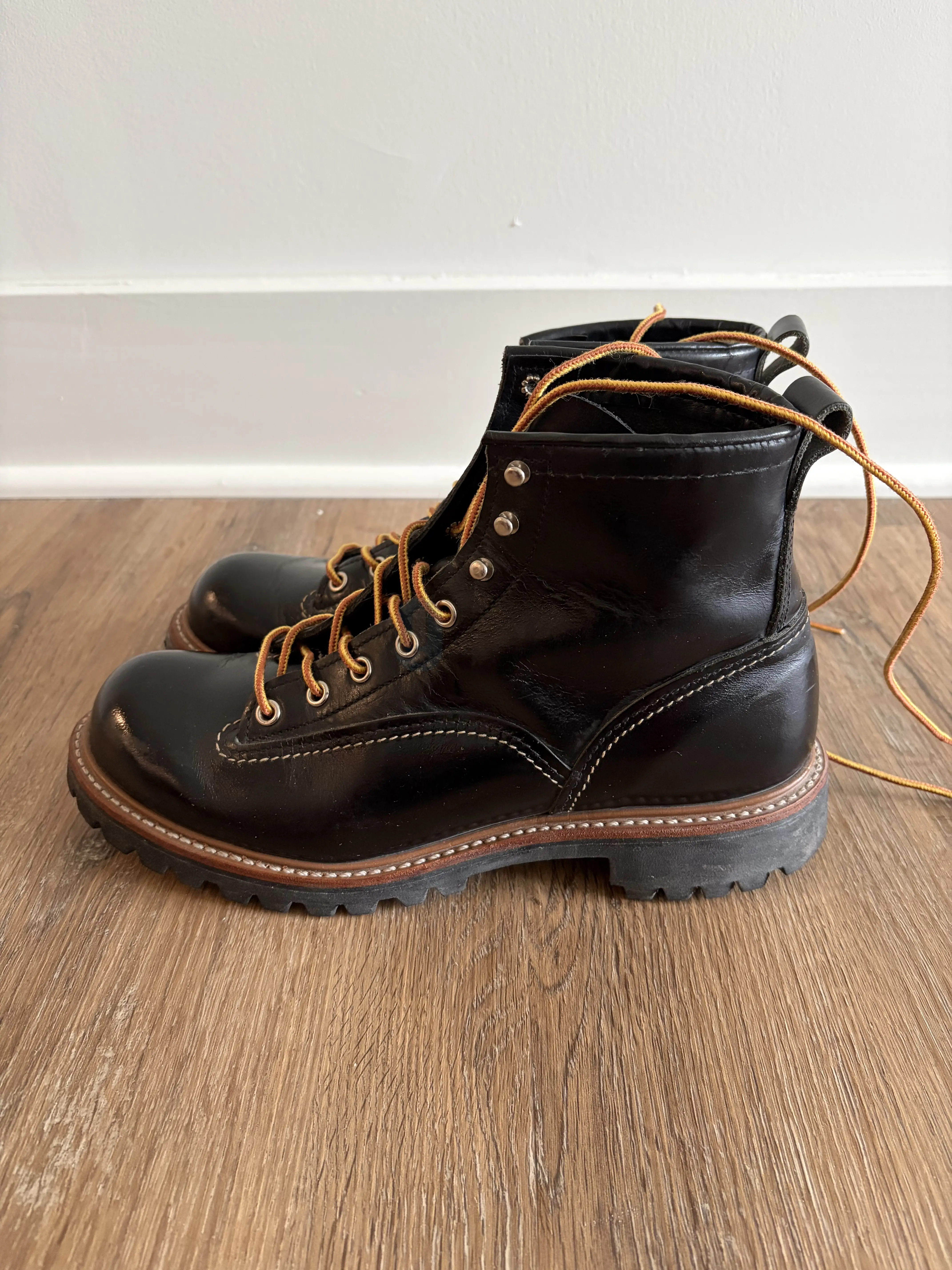 Red Wing Lineman 2935 Leather Black 6-inch US 8D