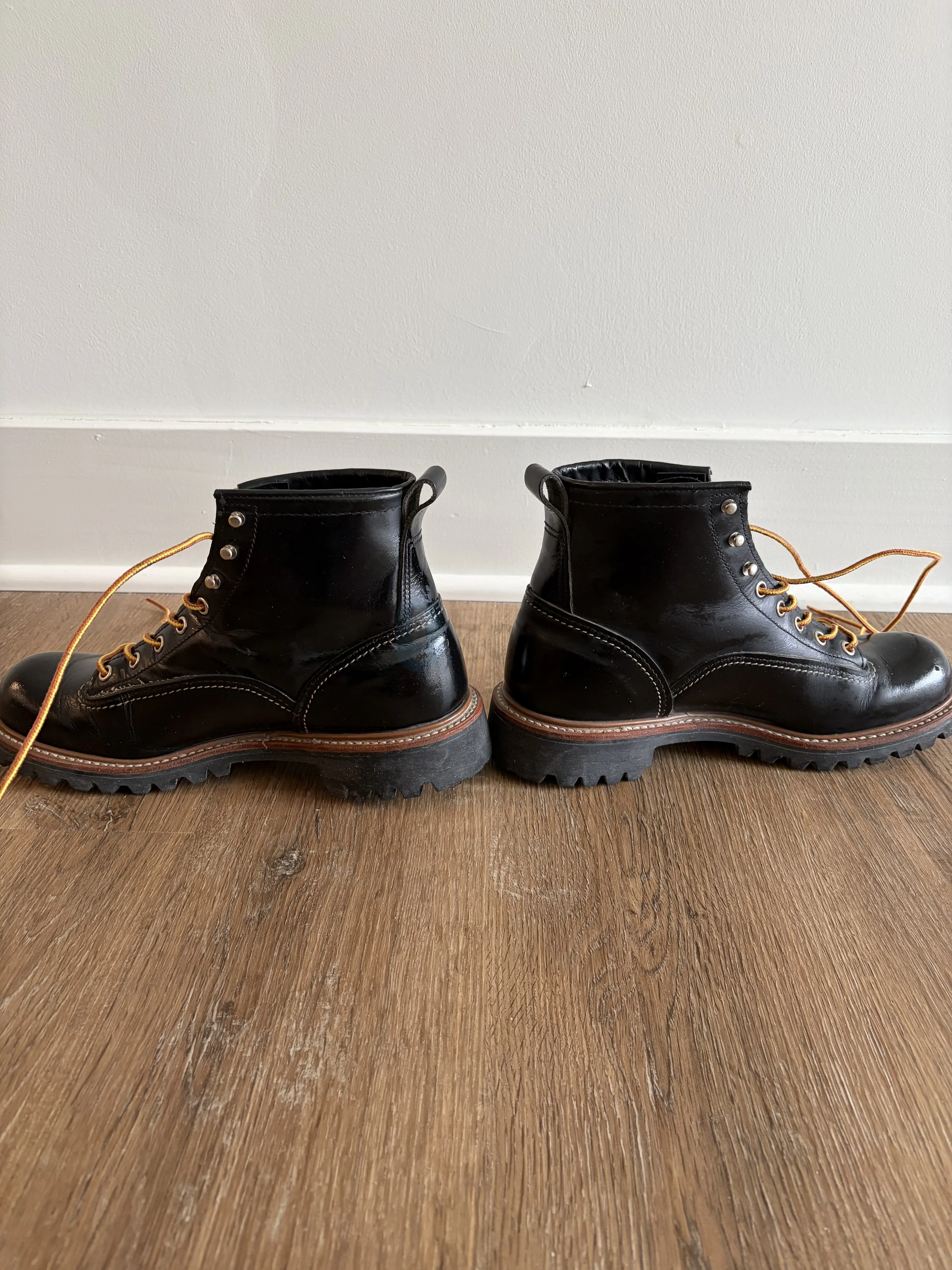 RED WING LINE MAN ブラック 28.5㎝ VINTAGE RED WING 919 BLACK LEATHER CLIMBER LINEMAN BOOTS GREEN