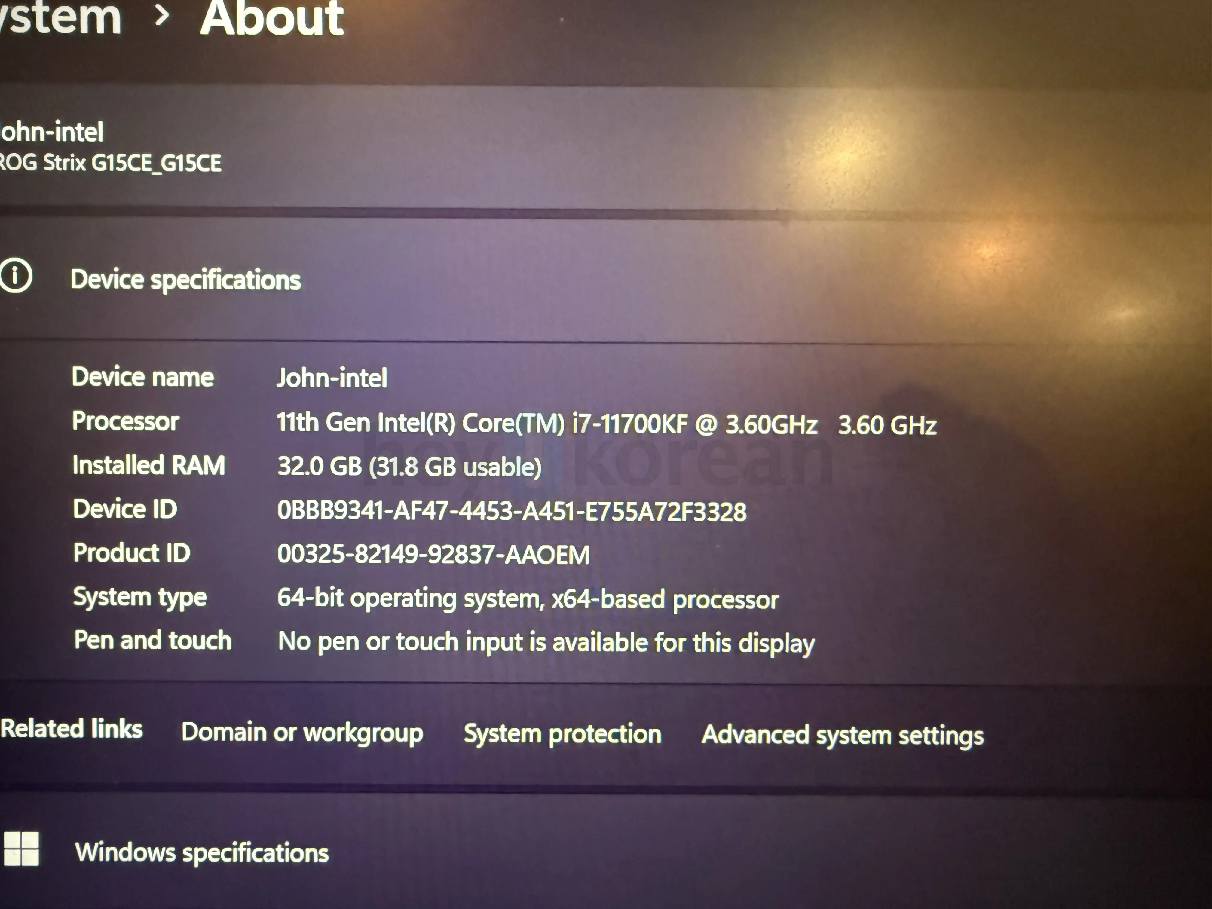 컴퓨터 i7 11700kf 32gb ddr4 2080ti gpu