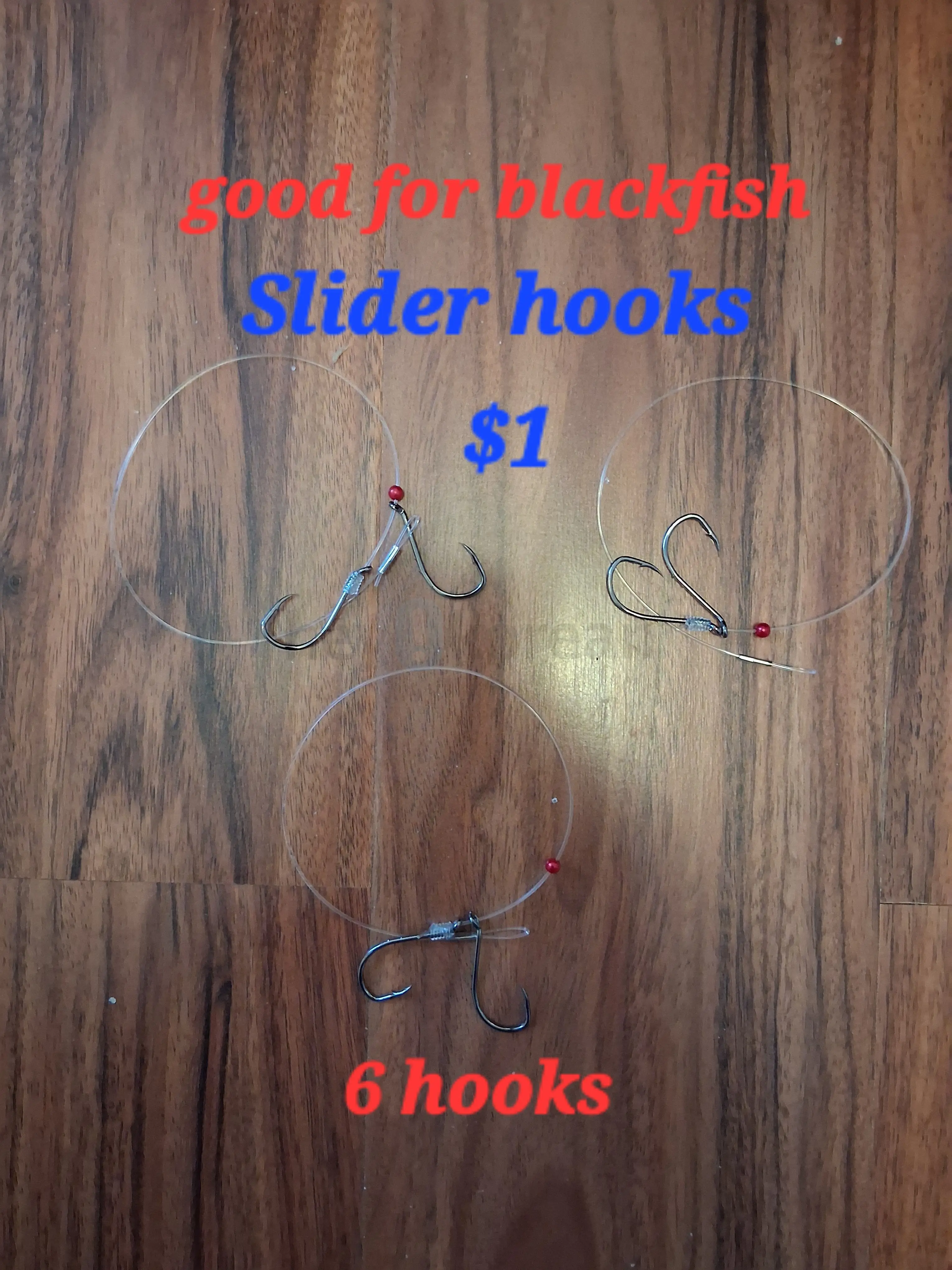 12 rigs,Slider hooks for blackfish