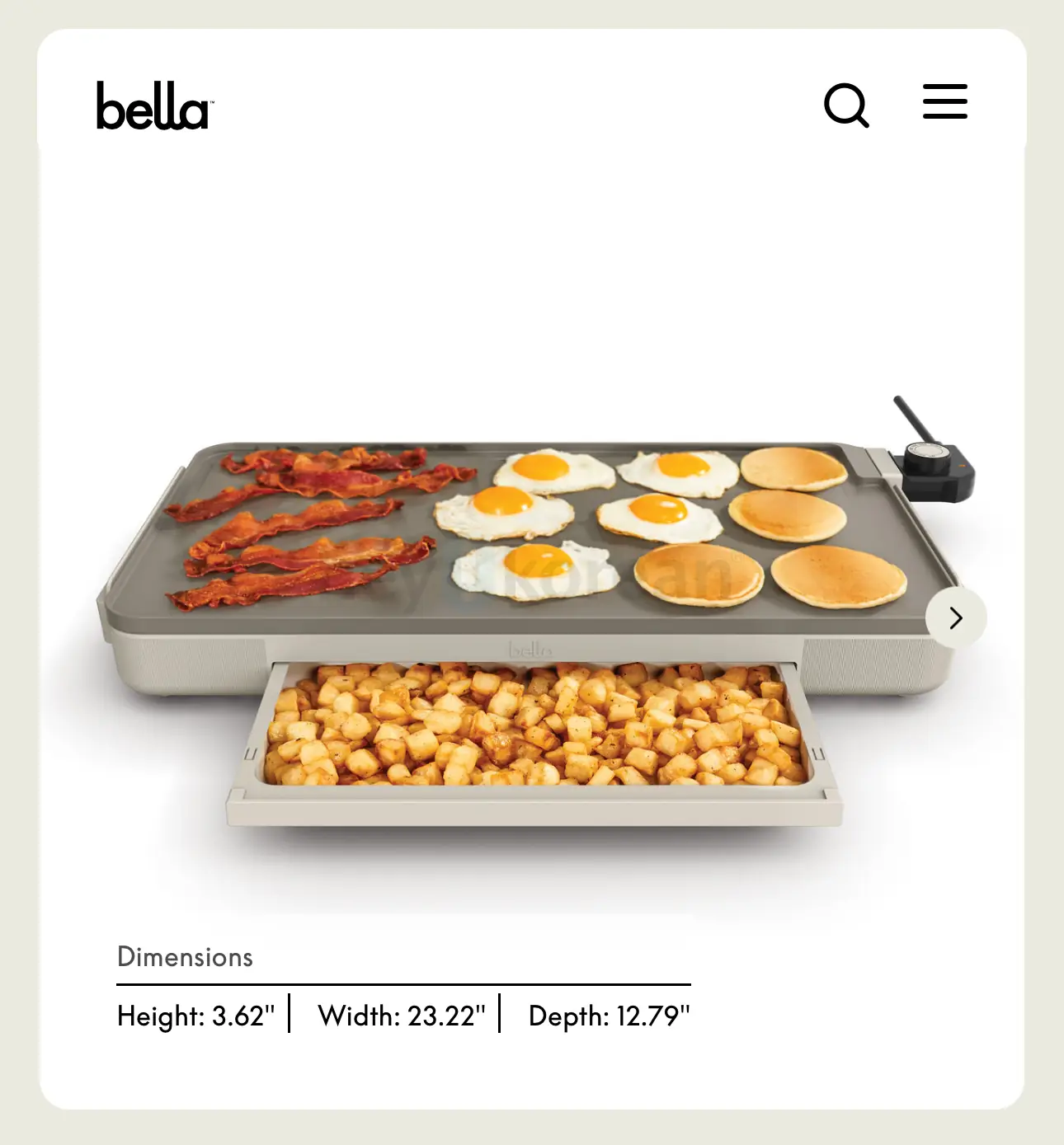 새제품! Bella Electric Griddle Tray in Bergen County, NJ