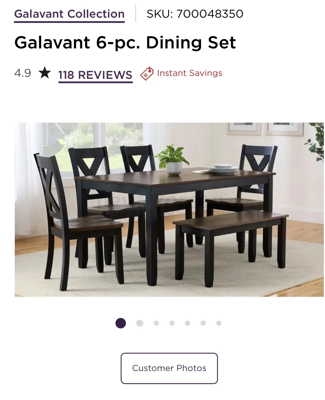 Raymour & Flanigan Galavant 6-pc. Dining Set in Bergen County, NJ